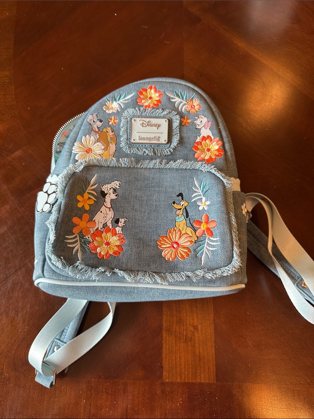 Disney Loungefly Denim Cats and Dogs Mini Backpack